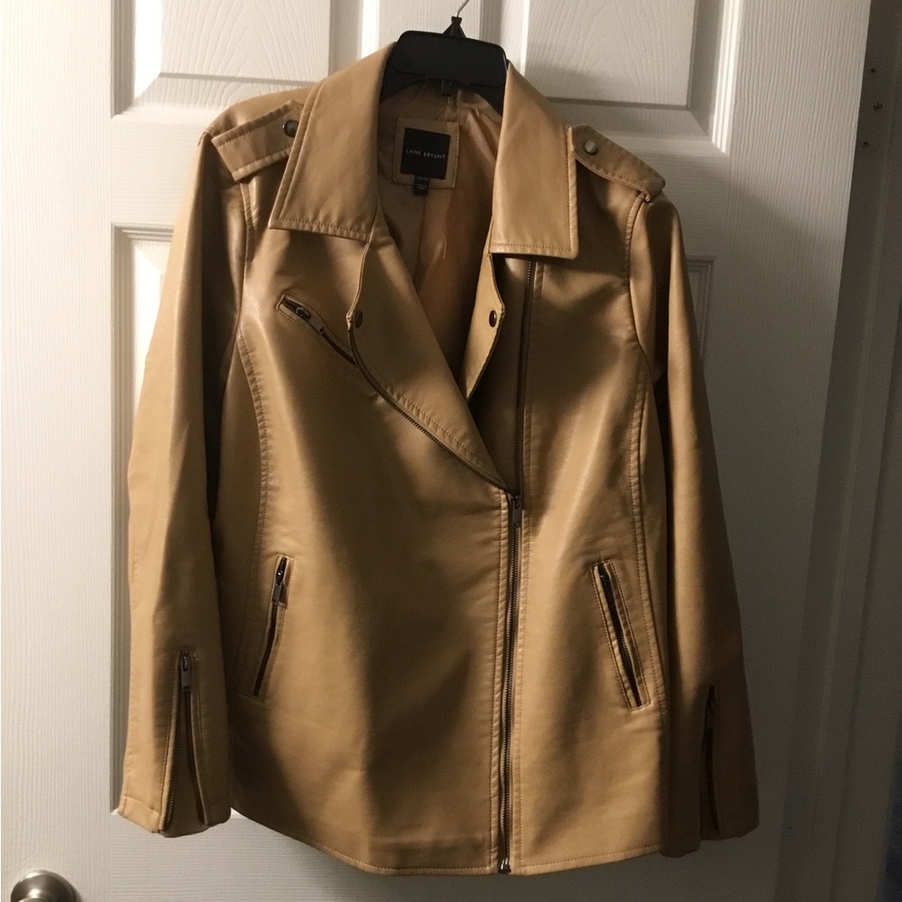 Carmel color motorcycle/bomber jacket
